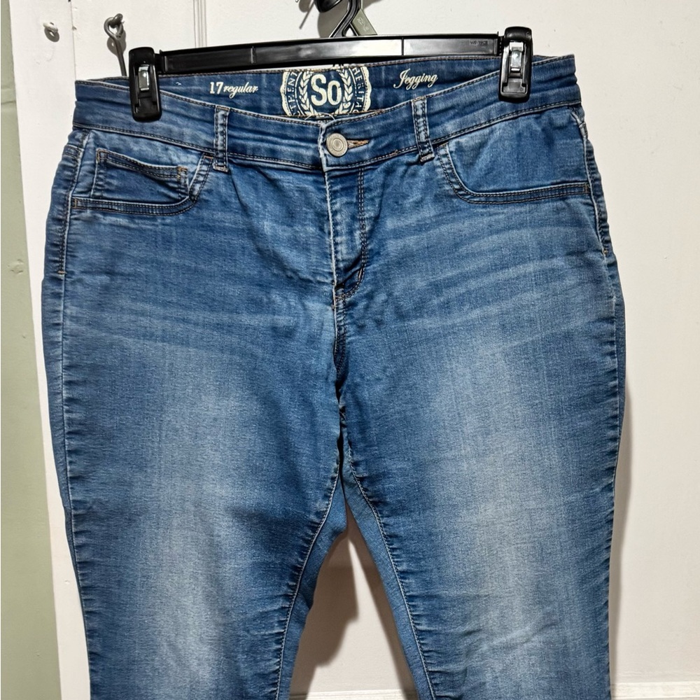 SO Women's Denim Jeggings size 17. Straight skinny leg. Great condition
